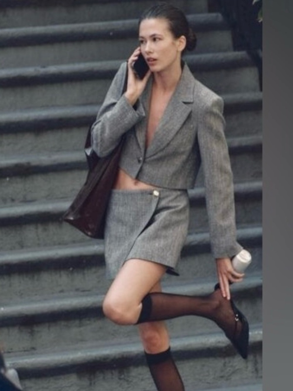 New ZARA Metallic Thread Cropped Blazer - Picture 10 of 10